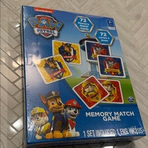 NIB Paw Patrol Memory Match Game - Blue and Yellow